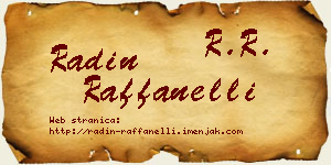 Radin Raffanelli vizit kartica